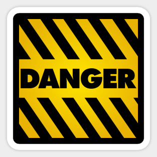 Yellow Danger Sign Sticker